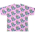 PICOPICOの甘獣ユニん子　ブルー All-Over Print T-Shirt :back