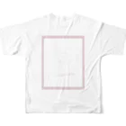 rilybiiのピンクの線画🌷チューリップ フルグラフィックTシャツの背面