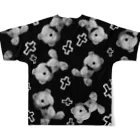 💜Salon de Lucia💜のPeek-a-boo CROSS Teddy Monochrome Random フルグラフィックTシャツの背面