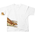 ダミ山　餃子郎の餃子部 フルグラフィックTシャツの背面