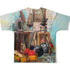 エソラコトの漁師タイム All-Over Print T-Shirt :back