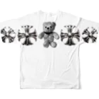 💜Salon de Lucia💜のGreek Crosses Teddy - monochrome フルグラフィックTシャツの背面
