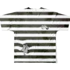 Sugar junkieのフクモモストライプ<black> All-Over Print T-Shirt :back