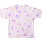 IENITY　/　MOON SIDEの【IENITY】 Yamikawaii Syndrome フルグラフィック #Pink All-Over Print T-Shirt :back