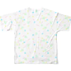 絶滅危惧種　suzuri 店のcash from cute フルグラフィックTシャツの背面