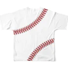 Baseball Buffの野球ボールなりきりTシャツ フルグラフィックTシャツの背面