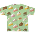 ぴより子のおみせのケーキがいっぱい フルグラフィックTシャツの背面