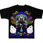 ChuchuPlanの鬼狐：フルグラTシャツ All-Over Print T-Shirt :back