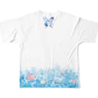 HoneyMonsterの夏の庭 All-Over Print T-Shirt :back