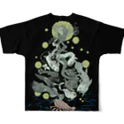 かろやかにシャワンの深海魚Tシャツ All-Over Print T-Shirt :back