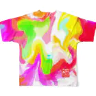 HappyGorillaのMito cup3　カラフル All-Over Print T-Shirt :back