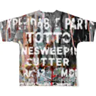 tottoのペイントグラフィック（白文字） All-Over Print T-Shirt :back