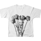 yanagiのmono rose All-Over Print T-Shirt :back