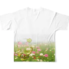 suparnaの秋桜畑 All-Over Print T-Shirt :back