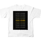 What you wantのLOVE YOURS フルグラフィックTシャツの背面