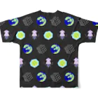 meta-a(めたえー)のランドスケープと夏の定理パターン フルグラフィックTシャツの背面