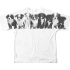 BOREDAMNの8* puppies フルグラフィックTシャツの背面