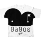 BaBos スポーツウェアブランドのゴルフ フルグラフィックTシャツの背面