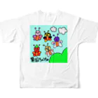 きのこの異国蝶々　背面 All-Over Print T-Shirt :back