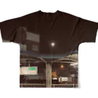 shufukukoの蛍池バスターミナルの満月 All-Over Print T-Shirt :back