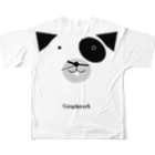 Graphicersのclock Tiny Dog All-Over Print T-Shirt :back