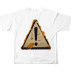 T41klのcaution フルグラフィックTシャツの背面