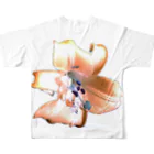 でおきしりぼ子の実験室のLily (Twilight Colour) フルグラフィックTシャツの背面