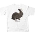 Jackalope Houseの【背面】未確認動物 フルグラフィックTシャツの背面