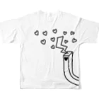 Fried Shrimp@ハンドメイドの磁石シリーズ(S極) フルグラフィックTシャツの背面