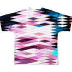 KgkgのドットグラフィックTシャツ　サイバーパンク All-Over Print T-Shirt :back