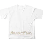 HaveーFun 嘉のベアHF-チョコミント３ All-Over Print T-Shirt :back