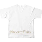 HaveーFun 嘉の猫HF-BMWチョコ３ フルグラフィックTシャツの背面
