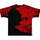 So Yamamoto Custom Artの赤舌 All-Over Print T-Shirt :back