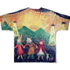 ヤマネコ。の部屋の夜明け All-Over Print T-Shirt :back