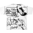 ＴＡＭＡ　Ｃａｒａｔ☆たまカラット☆の登覇(TOHA)クライミングフロッグ All-Over Print T-Shirt :back