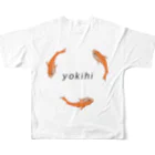 たいやきのメダカ(楊貴妃)グッズ All-Over Print T-Shirt :back