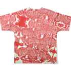 majiodesignの鳥樹顔T All-Over Print T-Shirt :back