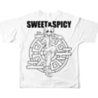 SWEET＆SPICY 【 すいすぱ 】ダーツの好吃。（美味しいよ）　ロゴ有 フルグラフィックTシャツの背面