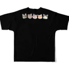 まさかのさむかわの絶対に猫触りたい！！！！闇カラー All-Over Print T-Shirt :back