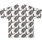 X-DEVILFISHのDEVILFISHロゴ総柄Tシャツ All-Over Print T-Shirt :back