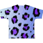 ЯMMRのBlue leopard All-Over Print T-Shirt :back