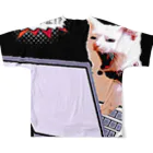 3Nyan's Mom 〜猫グッズ屋さん〜のちゅーる製造中止に驚く新入社員 All-Over Print T-Shirt :back