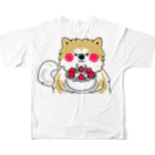 保護犬達の楽園オリジナルグッズのハッピー大吉くん フルグラフィックTシャツの背面