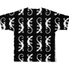 ツバメ堂の白いトカゲたち All-Over Print T-Shirt :back