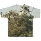 なんでもない場所のなんでもない田舎の風景「高知城」 All-Over Print T-Shirt :back