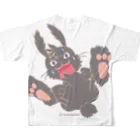 兎工房：宇佐兎三(うさうさん)ショップのうらうさん All-Over Print T-Shirt :back