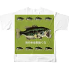 のんぼうLINEスタンプのブラックバスの嘆き All-Over Print T-Shirt :back