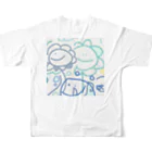 aoの青いお花 All-Over Print T-Shirt :back