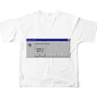 つ津TsuのWindows エラーメッセージ フルグラフィックTシャツの背面