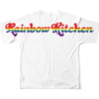 虹乃屋-RainbowKitchen-のRainbowKitchenロゴTシャツ All-Over Print T-Shirt :back